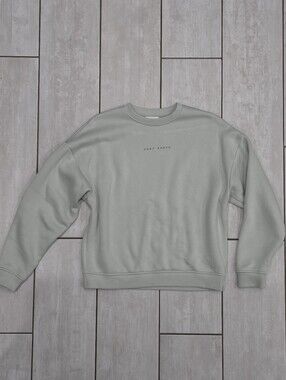 COZY EARTH Ultra Soft CityScape Crewneck Bamboo Pullover Sweatshirt Sage Green